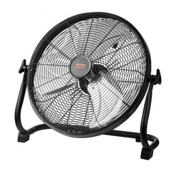 Bostome 16" cordless floor fan with metal blades, rechargeable battery, and portable design.