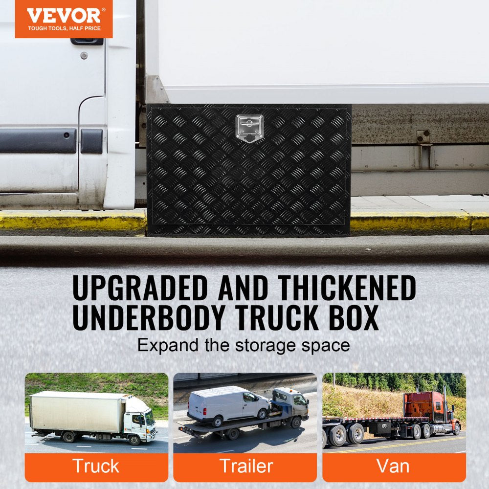 Underbody Aluminum Truck Tool Box 36" x 24" x 24" Trailer RV Tool Storage