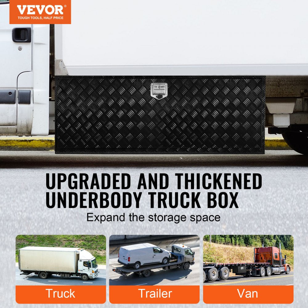 Underbody Aluminum Truck Tool Box 60" x 24" x 24" Trailer RV Tool Storage