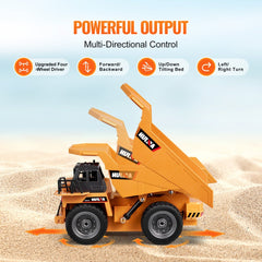 RC Remote Control Dump Truck Toy Construction Vehicle Toy 9CH 1:18 Scale