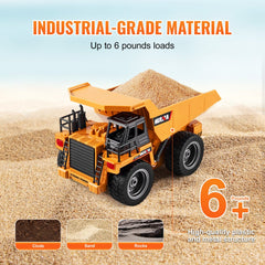 RC Remote Control Dump Truck Toy Construction Vehicle Toy 9CH 1:18 Scale