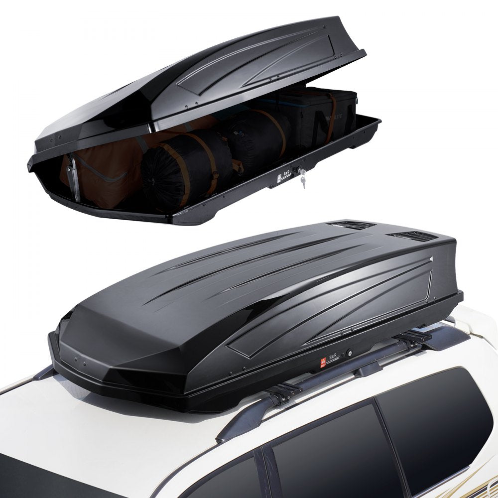 Rooftop Cargo Carrier 22 Cubic Feet Luggage Storage Box ABS for SUVs Cars