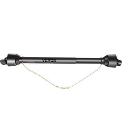 Black Bostome Series 4 PTO drive shaft with 1-3/8" 6 spline and adjustable length of 43"-61".