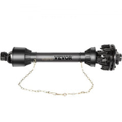 Bostome Series 4 PTO shaft with adjustable length, 6-spline ends, and slip clutch for machinery.