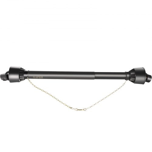 Bostome PTO drive shaft with 30"-39" adjustable length and 6-spline tractor end.