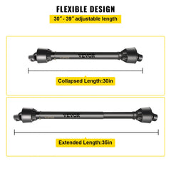 Bostome PTO Drive Shaft with 30"-39" adjustable length and 6-spline tractor end.