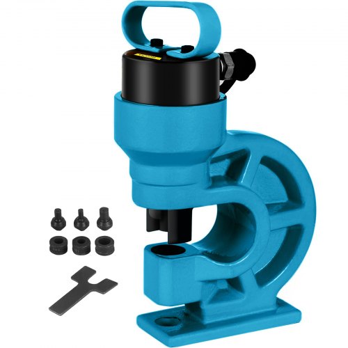 Bostome CH-60 hydraulic hole puncher with four dies and a durable alloy steel construction.
