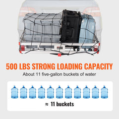 49.4 x 22.4 x 7.1 in Hitch Cargo Carrier, 500lbs Loading Capacity Trailer Hitch Mounted Cargo Basket, Rust-proof Aluminum Luggage Carrier Rack Fits 2" Hitch Receiver for SUV Truck Pickup Camping