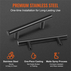30 Pack Cabinet Pulls, 5.03in / 128mm Center to Center Slim Kitchen Cabinet Drawer, Stainless Steel Modern Kitchen Cupboard Door Handles for Kitchen Bathroom Bar Hardware Matte Black