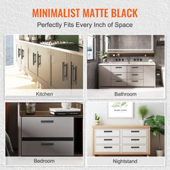 30 Pack Cabinet Pulls, 5.03in / 128mm Center to Center Slim Kitchen Cabinet Drawer, Stainless Steel Modern Kitchen Cupboard Door Handles for Kitchen Bathroom Bar Hardware Matte Black