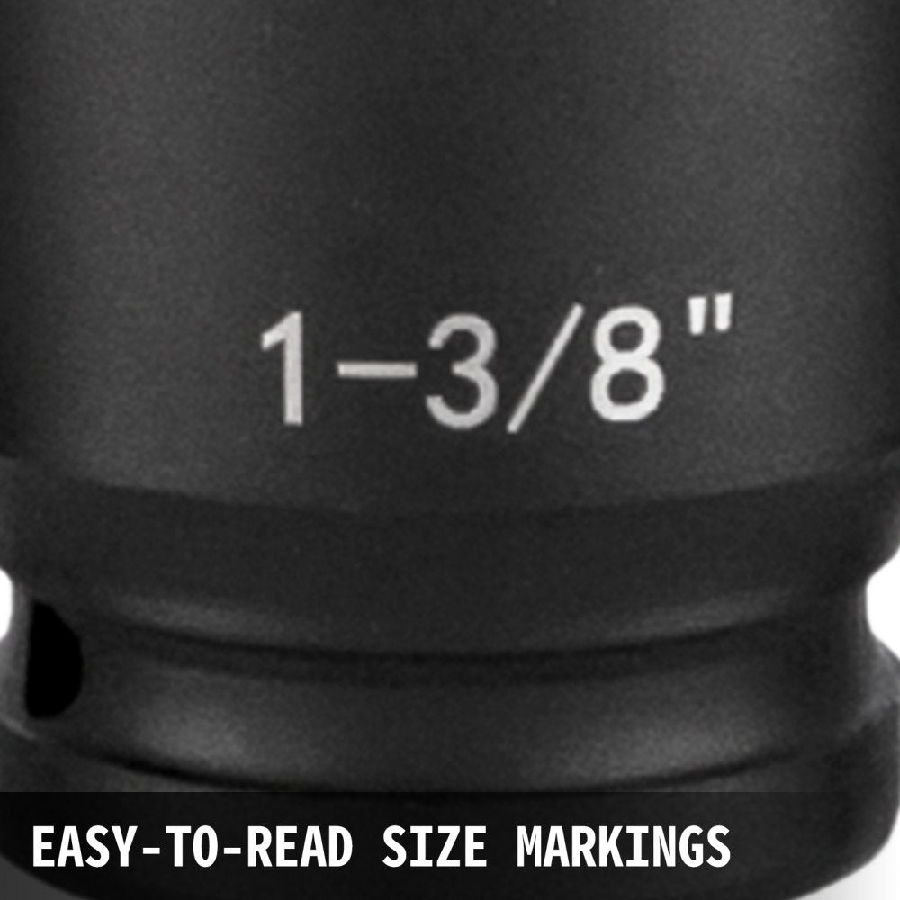 Bostome 43-piece metric impact socket set with heavy-duty CR-V construction and organized storage case.