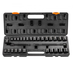 29-piece impact socket set with CR-V steel, 6-point design, and storage case.