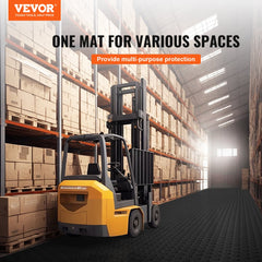 Black interlocking garage floor tiles, 12x12 inches, in a 50-pack for durable coverage.