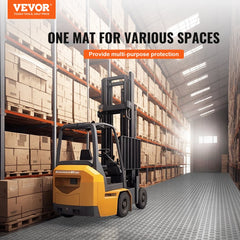 Silver interlocking garage floor tiles, 12x12 inches, designed for durability and easy installation.
