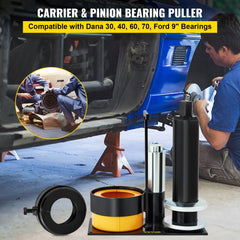 Carrier & Pinion Bearing Puller, Compatible with Dana 30, 40, 60, 70, Ford 9" Bearings, Pinion Puller Tool with 2 Clamshells, 45# Steel Clamshell Carrier Bearing Puller for Auto Repair