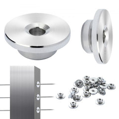 51Pack Cable Railing Kit 1/8" Wheel Protector Sleeves, Bundle with Black Invisible 1/8" Swage Tensioner and Terminal, Cable Railing Post Safeguard Covers for 0.41inch Horizontal Hole Post