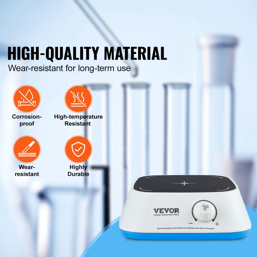 Magnetic Stirrer, 0-2000 RPM Stir Plate with Adjustable Speed Knob, 3000mL Plate Stirrer Kit, Stir Bar Included