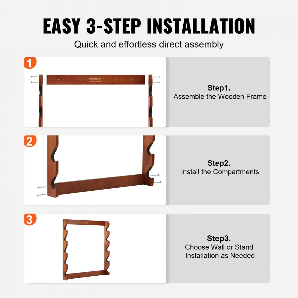 Gun Rack, Wood Gun Rack Wall Mount, Gun Display Rack holds 5 Rifles, Shotguns, 132 lb Heavy Duty Wall Storage Display Rifle Rack with Soft Padding