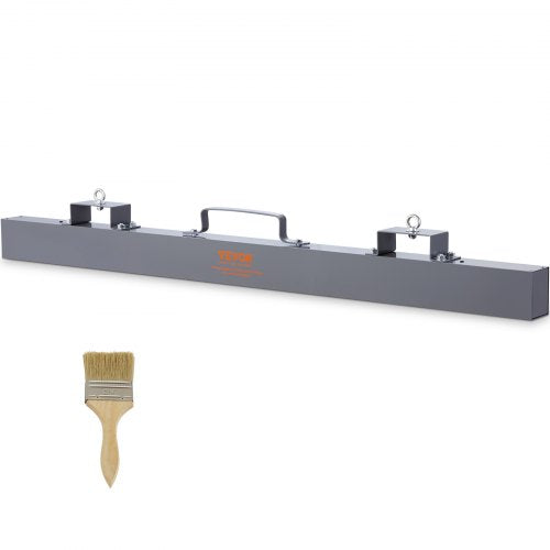 48-inch steel hanging magnetic sweeper with 80 lbs capacity and included brush.