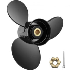 Outboard Propeller, Replace for OEM 3817470, 3 Blades 14 " x 23 " Pitch Aluminium Boat Propeller, Compatible with Volvo Penta SX Drive All Models, with 19 Tooth Splines, RH