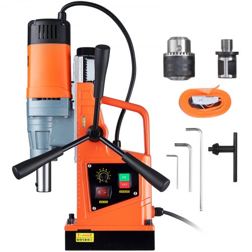 Bostome 1550W Magnetic Drill Press with variable speed and ergonomic handle for precise boring.