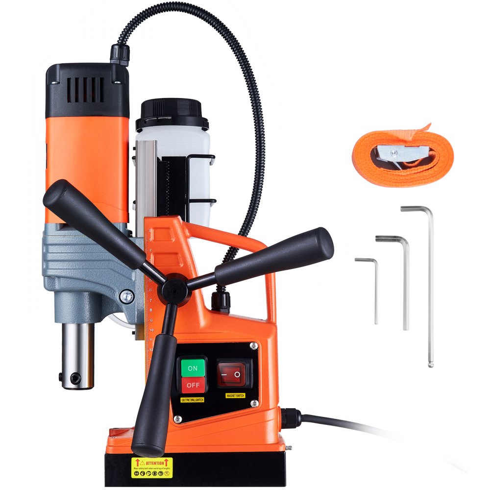 Bostome 1300W Portable Magnetic Drill Press with a copper motor and electromagnetic base.