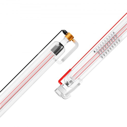 Bostome 60W CO2 laser tube made of borosilicate glass, 1250mm long for laser cutting.