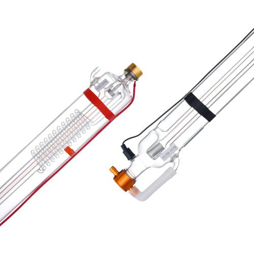 Bostome 90W CO2 laser tube in borosilicate glass, 1250mm length, designed for precision cutting.