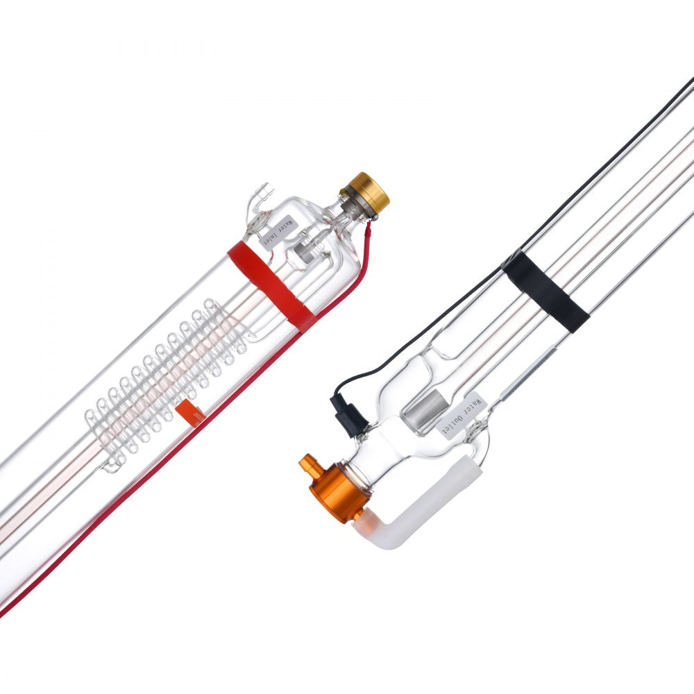 Bostome 90W CO2 Laser Tube made of borosilicate glass, 1250mm long for precise cutting.