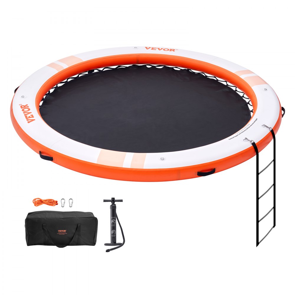 Inflatable Floating Dock ø10FT Water Dock Platform with ø8FT Mesh Pool