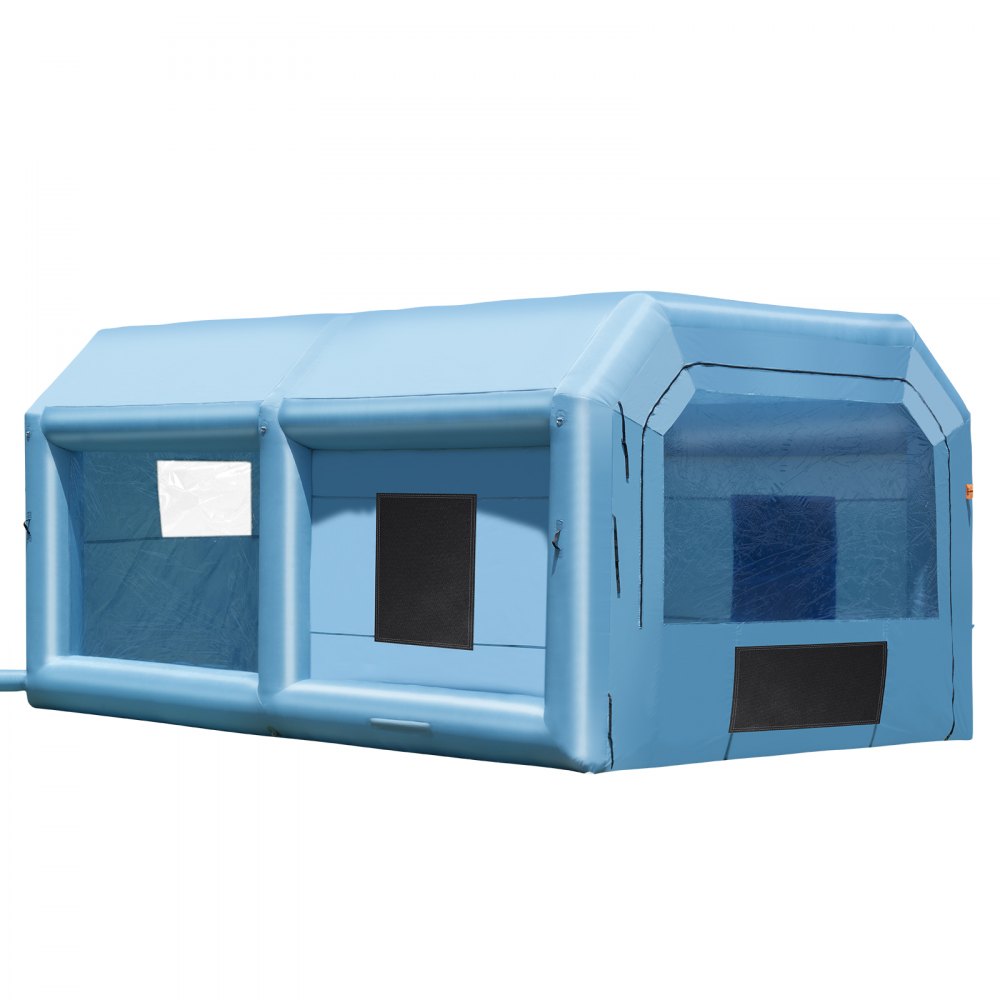 Inflatable Paint Booth, 21 x 13.5 x 9.8 ft Inflatable Spray Booth, with 1100W Powerful Blower and Air Filter System, Large Furniture Painting, Portable Car Paint Booth for Medium-Sized Vehicles