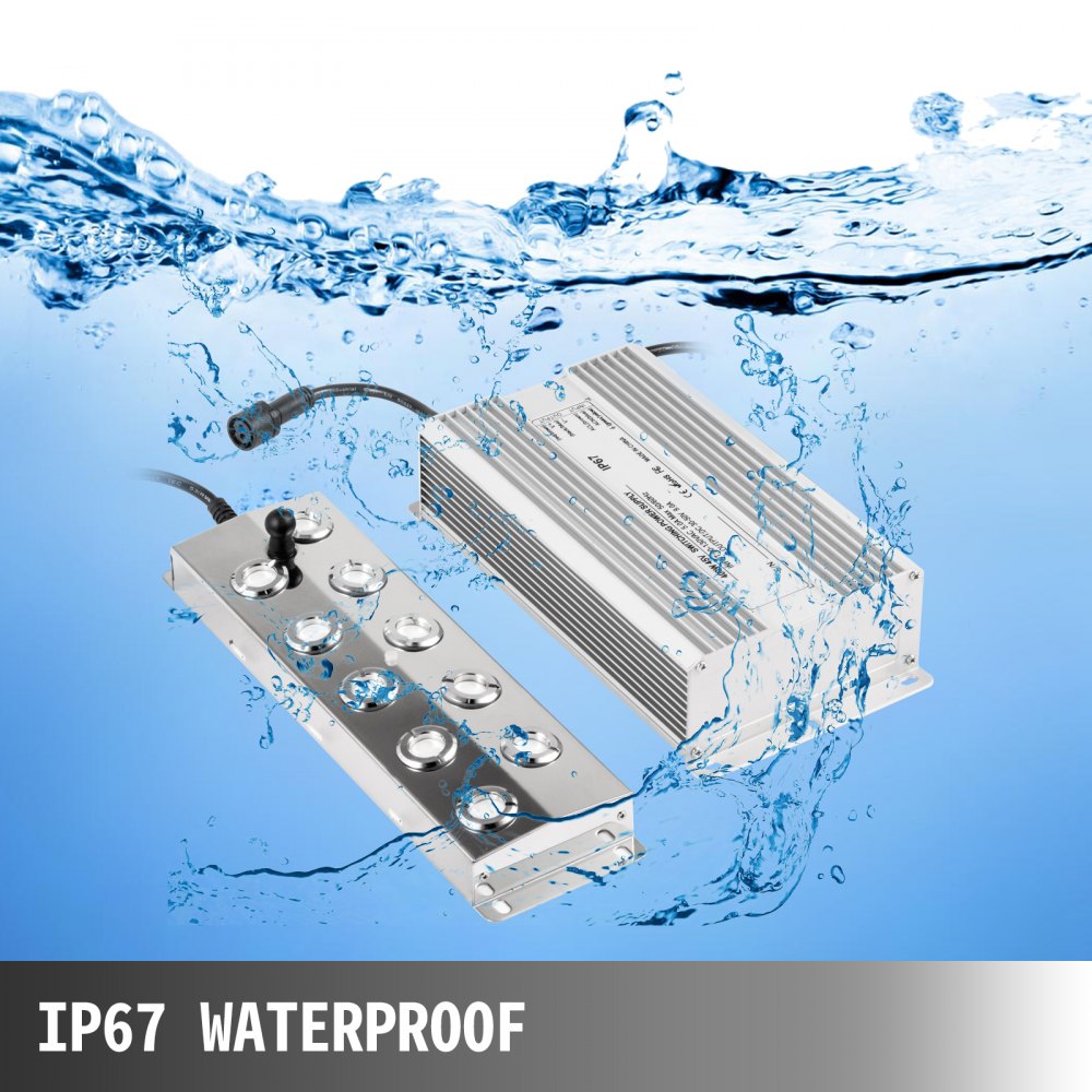 Mist Maker Fogger 10 Head Ultrasonic Mist Fogger with Waterproof Power Supply Ultrasonic Fogger Humidifier Stainless Steel Pond Mister Fogger 5kg/h