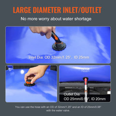 540L/142.65 Gallon Water Storage Bladder, Water Tank, 1000D Blue PVC Collapsible Water Storage Containers, Large Capacity Soft Water Bag,Water Bladder,Fire Prevention,Camping,Emergency Water Use