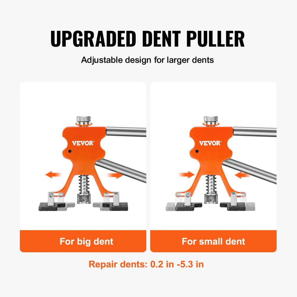 56 PCS Dent Removal Kit, Paintless Dent Repair Kit with Golden Lifter, Bridge Puller, Car Dent Puller with Puller Tabs, Hot Glue Gun for Auto Body Dents, Hail Damage, Door Ding