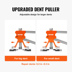 56 PCS Dent Removal Kit, Paintless Dent Repair Kit with Golden Lifter, Bridge Puller, Car Dent Puller with Puller Tabs, Hot Glue Gun for Auto Body Dents, Hail Damage, Door Ding