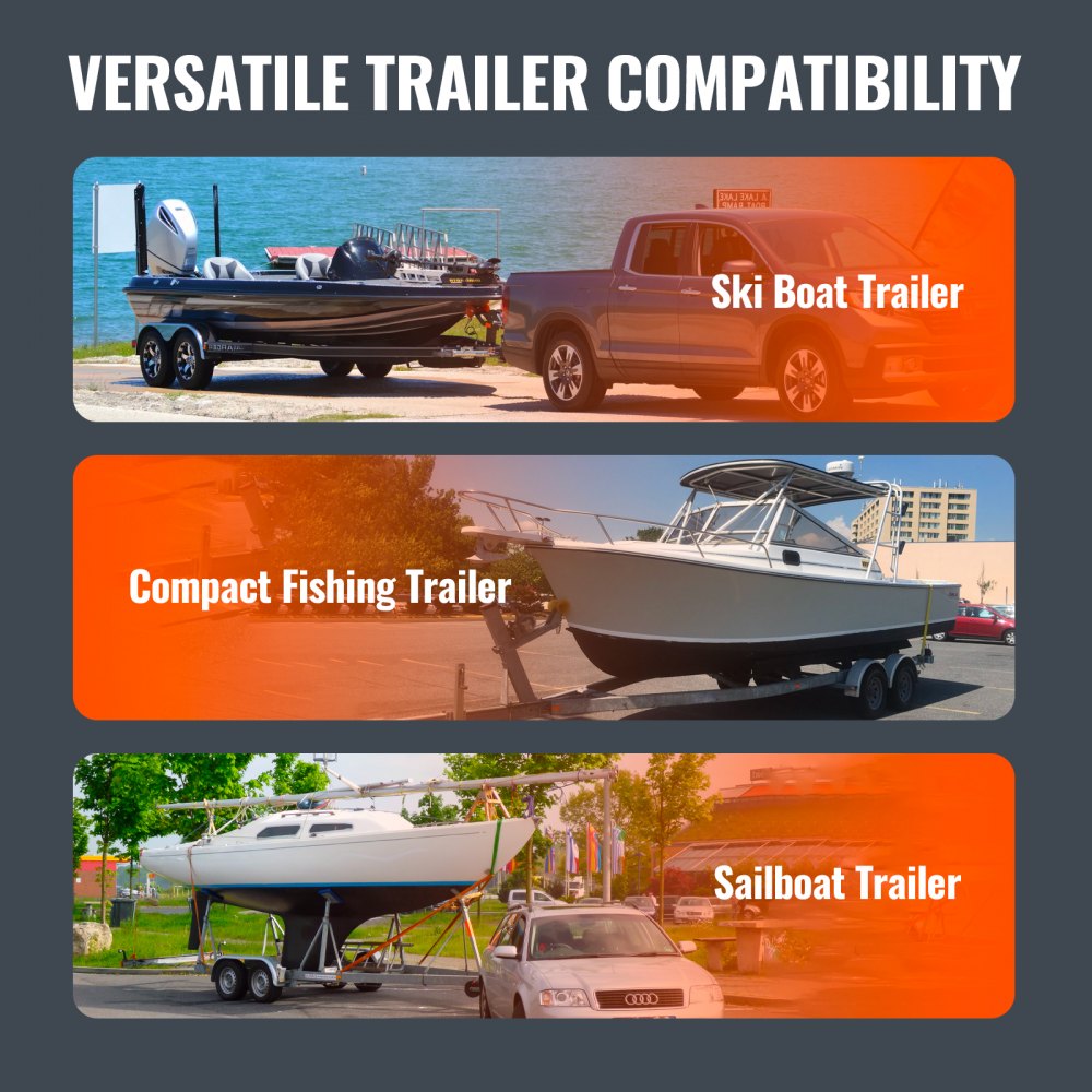 Boat Trailer Guide, 43” Adjustable Design Trailer Guide Poles, 2PCS Rustproof Galvanized Steel Trailer Guide, Trailer Guides with PVC Pipes, for Ski Boat, Fishing Boat or Sailboat Trailer 2024