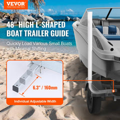Marine Trailer Guide Set, 48`` Flexibly Adjustable Poles, Pair of Steel Supports with PVC Coating, Ideal for Ski, Fishing, and Sailboat Transport, 2024