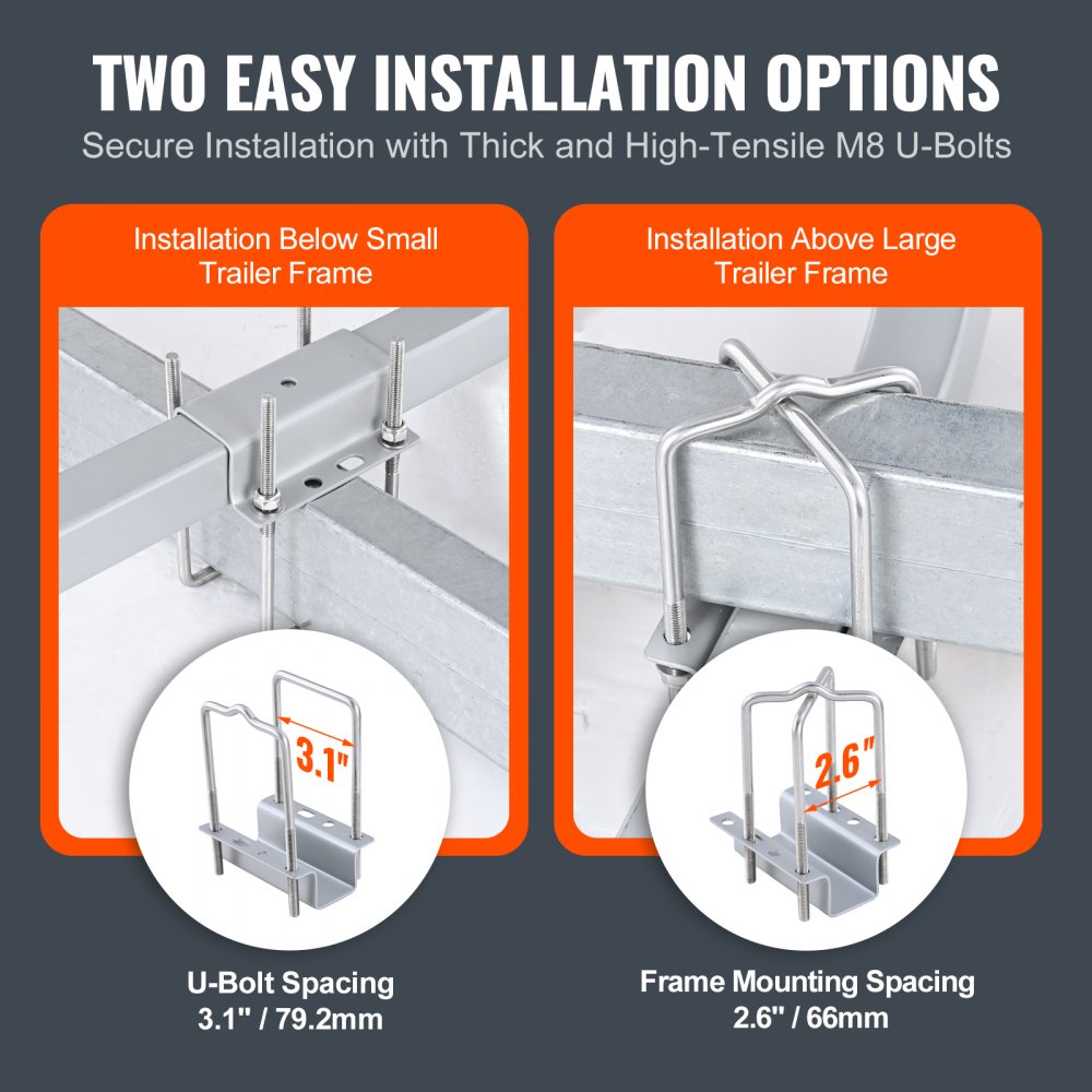 Marine Trailer Guide Set, 60`` Flexibly Adjustable, Dual Rust-Resistant Steel Supports with PVC Covering, Ideal for Ski, Fishing, and Sailboat Transport, 2-Piece Kit 2024