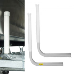 Boat Trailer Guide-on, 22", 2PCS Steel Trailer Post Guide ons, with White PVC Tube Covers, Complete Mounting Accessories Included, for Ski Boat, Fishing Boat or Sailboat Trailer