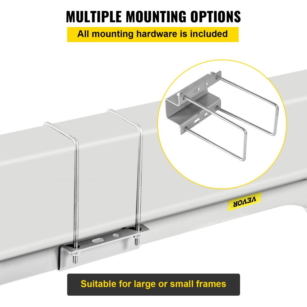 Boat Trailer Guide-on, 22", 2PCS Steel Trailer Post Guide ons, with White PVC Tube Covers, Complete Mounting Accessories Included, for Ski Boat, Fishing Boat or Sailboat Trailer