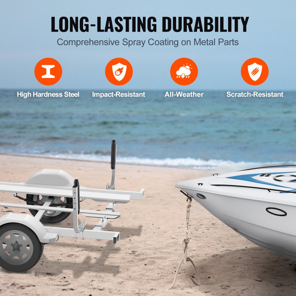 Marine Trailer Guide Set, 20.5” Flexibly Adjustable Poles, Pair of Steel Anti-Rust Guides, Durable Roller Support for Ski, Fishing, or Sailboat Trailers 2024