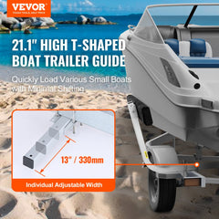Marine Trailer Assistant, 27.6” Flexibly Adjustable Bunk Guide-Ons, Pair of Durable Steel Support Poles, Robust Roller Guide, Suitable for Ski Boats, Fishing Boats, or Sailboats 20