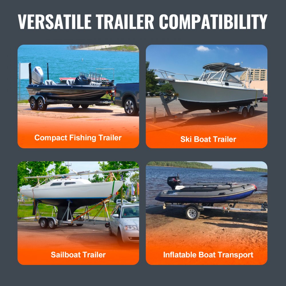 Marine Trailer Assistant, 27.6” Flexibly Adjustable Bunk Guide-Ons, Pair of Durable Steel Support Poles, Robust Roller Guide, Suitable for Ski Boats, Fishing Boats, or Sailboats 20