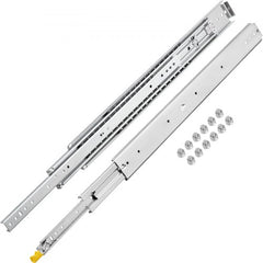 Heavy Duty Drawer Slides 60" Length, Locking Drawer Slides 500lbs Load Capacity Long Full Extension Drawer Slide 1 Pair Side Mount Ball Bearing Drawer Glides Push to Open Drawer Runners Rail