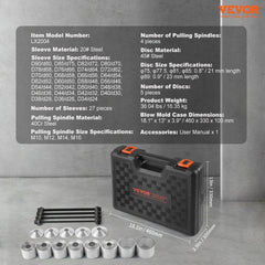 36 PCS Pull and Press Sleeve Kit Steel Bush Bearing Removal Installation