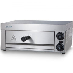 Electric Countertop Pizza Oven 12-inch, 1500W Commercial Pizza Oven with Adjustable Temp, 0-60 Minutes Timer, 360° Uniform Baking Pizza Maker & Removable Crumb Tray for Commercial and Home Use