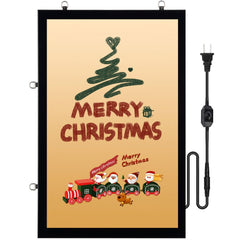 LED Poster Frame - Black 27x40\ Aluminum with Backlighting for Advertising Display, Wall Sign, Single Unit (Horizontal/Vertical)