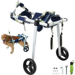 2 Wheels Dog Wheelchair for Back Legs, Pet Wheelchair Lightweight & Adjustable Assisting in Healing,  Dog Cart/Wheelchair for Injured, Disabled, Paralysis, Hind Limb Weak Pet(L)