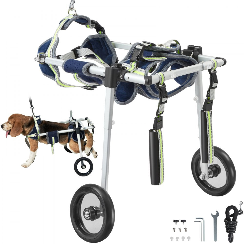 2 Wheels Dog Wheelchair for Back Legs, Pet Wheelchair Lightweight & Adjustable Assisting in Healing,  Dog Cart/Wheelchair for Injured, Disabled, Paralysis, Hind Limb Weak Pet(XS)