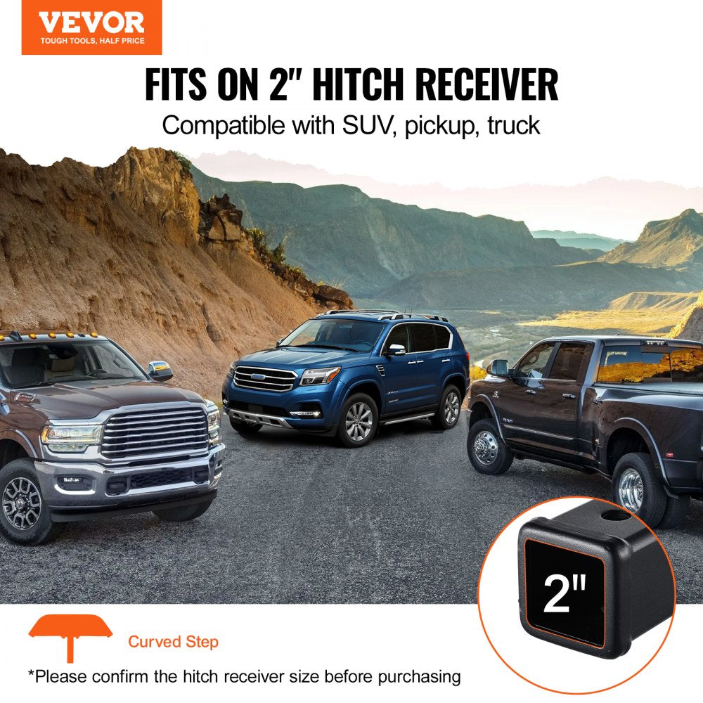 Hitch Step for 2" Receiver Universal Trailer Tow Rear Bumper Guard Steel